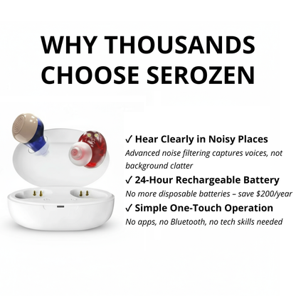 Serozen Rechargeable OTC Hearing Aids